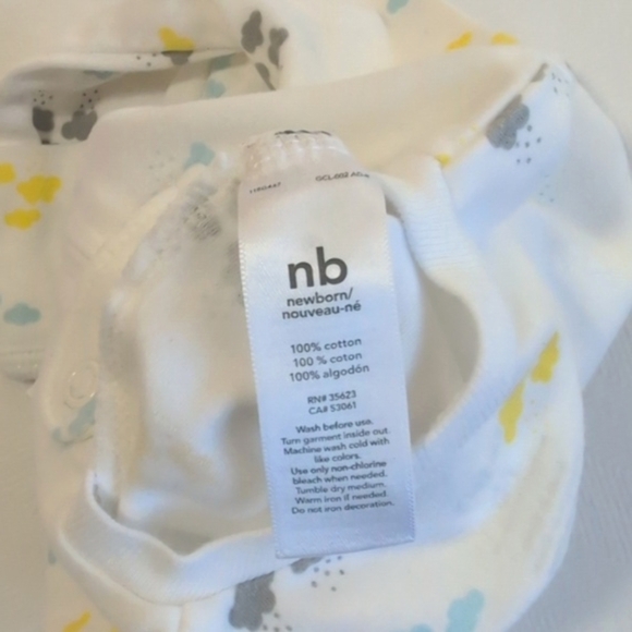 carter's 2-pack cotton zipper footie sleeper pajamas neutral unisex newborn baby - Picture 10 of 11